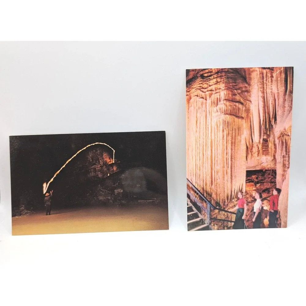 Vintage Mammoth Cave National Park Postcards Set of 6 Mirro-Krome H.S. Crocker